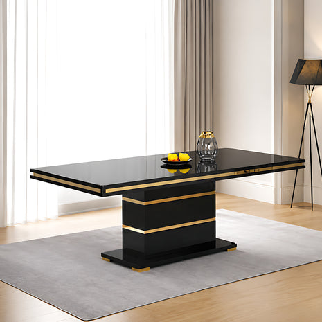 Modern Wooden Top Rectangular Dining Table / Ruchi