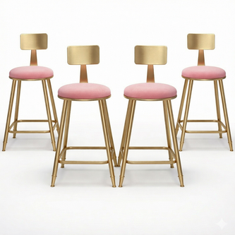 Fabric Bar Stools Set of 4 / Ruchi