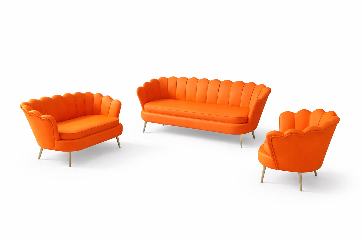 Velvet Fabric Sofa Set For Living Room / Ruchi 