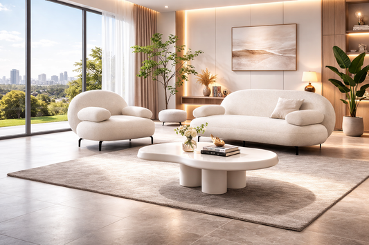 Minimalistic Fabric Modern Sofa Set / Ruchi