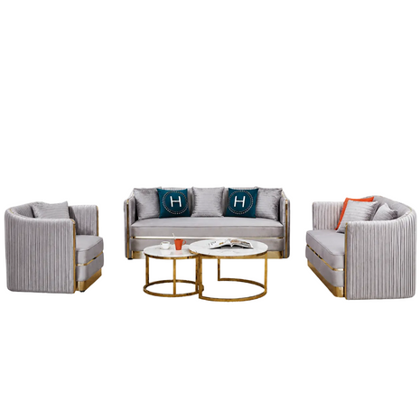 Modern Velvet Sofa Set For Living Room