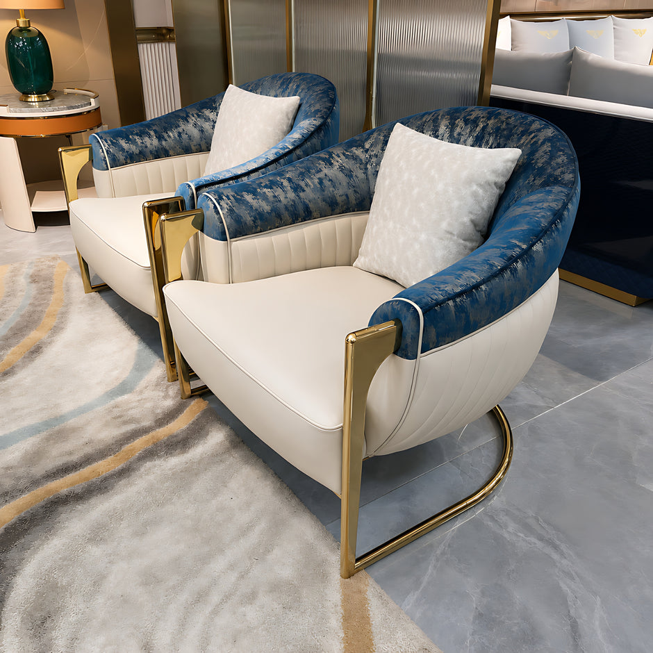 Italian Velvet Fabric Sofa Set / Ruchi