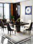 Wooden Rectangular Dining Table Set For 6