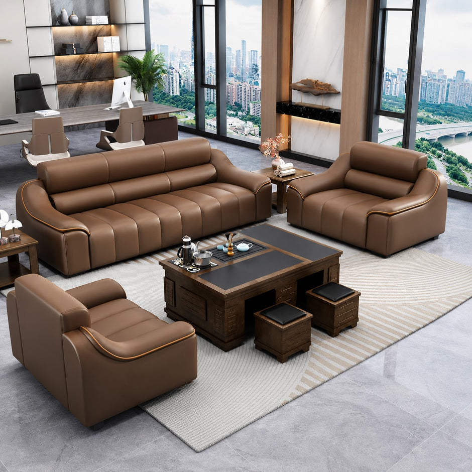 Cozy 1-2-3 Seater Leather Sofa Set / Ruchi