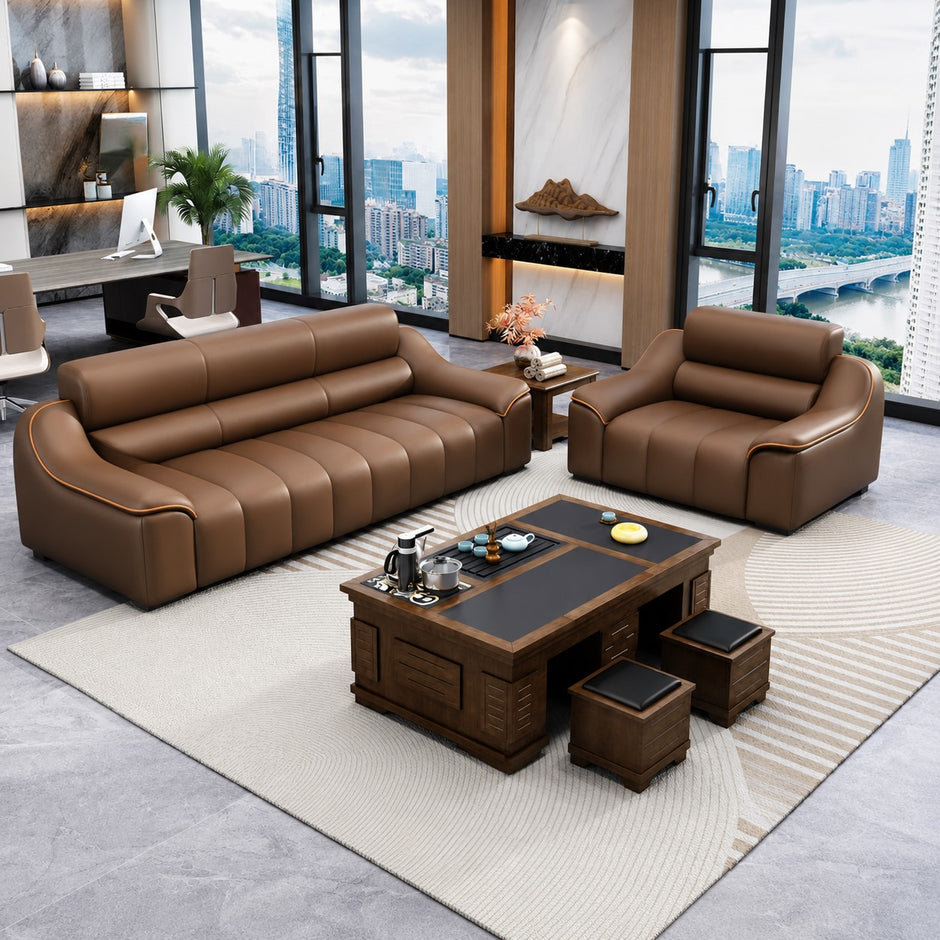 Cozy 1-2-3 Seater Leather Sofa Set / Ruchi