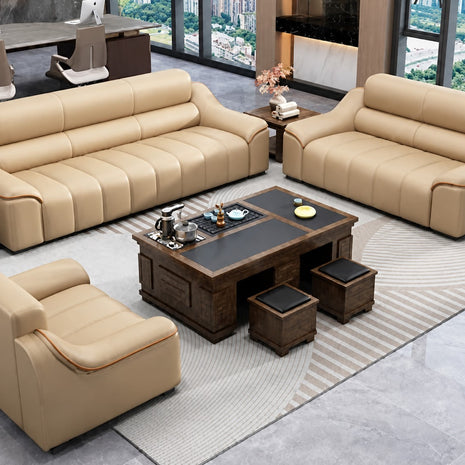 Cozy 1-2-3 Seater Leather Sofa Set