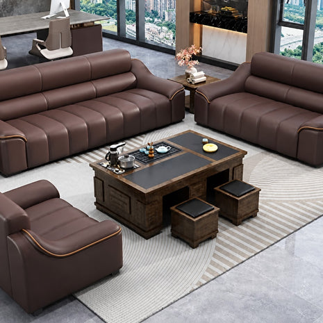 Cozy 1-2-3 Seater Leather Sofa Set