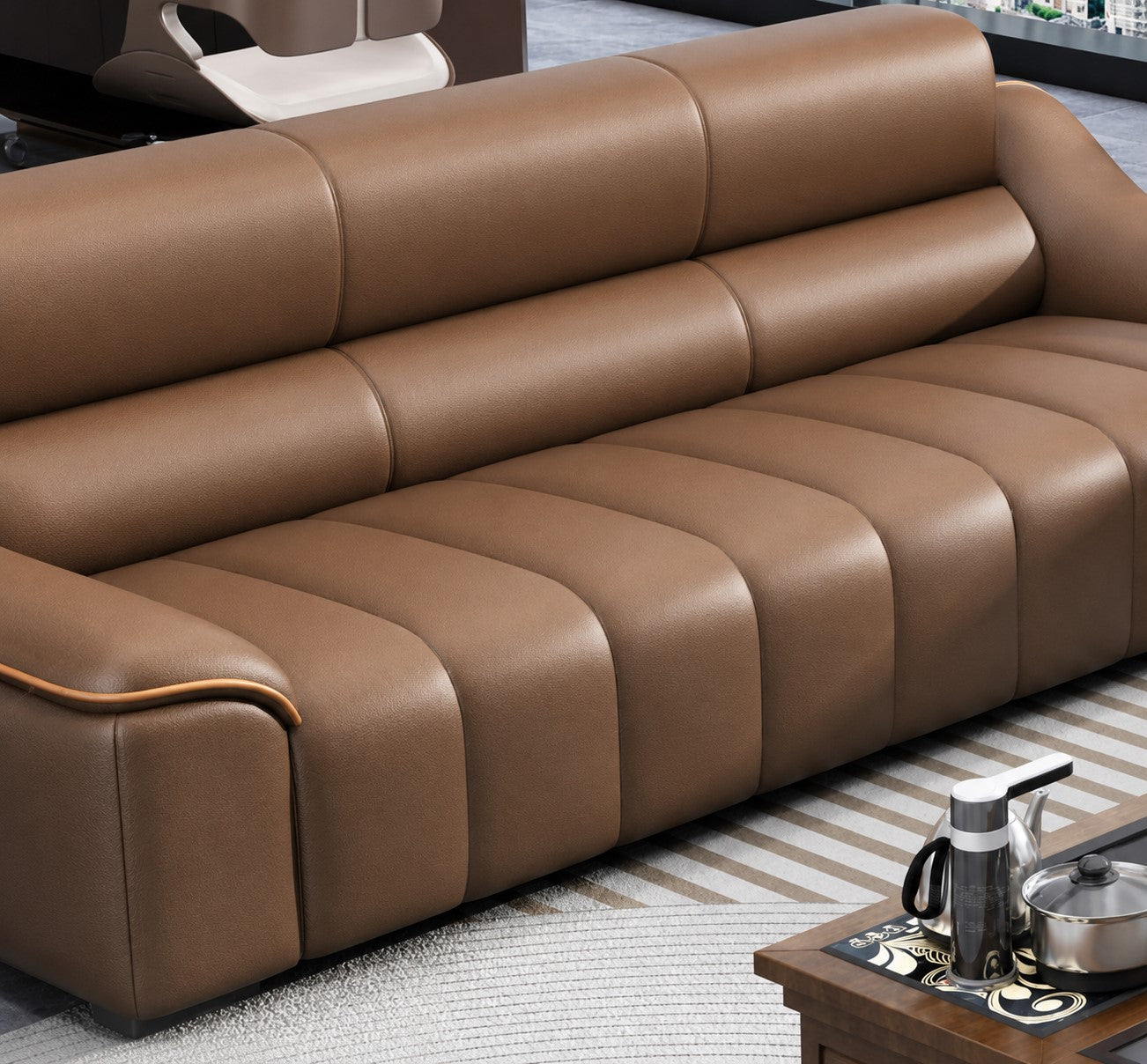 Cozy 1-2-3 Seater Leather Sofa Set