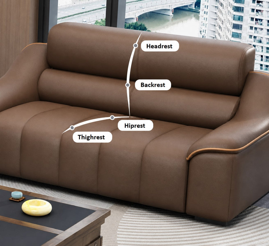Cozy 1-2-3 Seater Leather Sofa Set