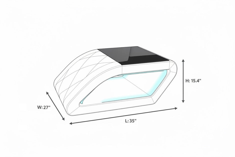 LED Sectional Sofa With Leather Upholstery
