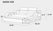 Ultimate Leather Upholstery Multifunctional Smart Bed / Ruchi