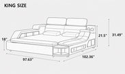Ultimate Leather Upholstery Multifunctional Smart Bed / Ruchi