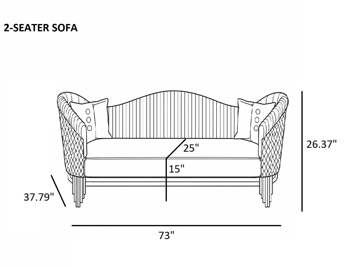 Luxury Velvet Living Room Sofa Set