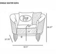 Luxury Velvet Living Room Sofa Set