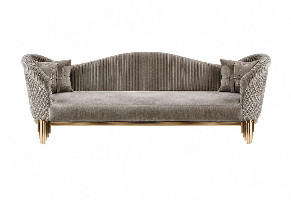 Luxury Velvet Living Room Sofa Set