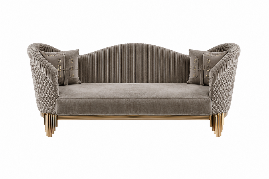 Luxury Velvet Living Room Sofa Set