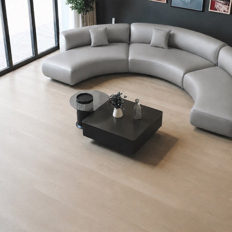Semi Circular Sectional Leather Sofa
