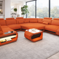 U-shaped LED Leather Sectional Sofa /Ruchi