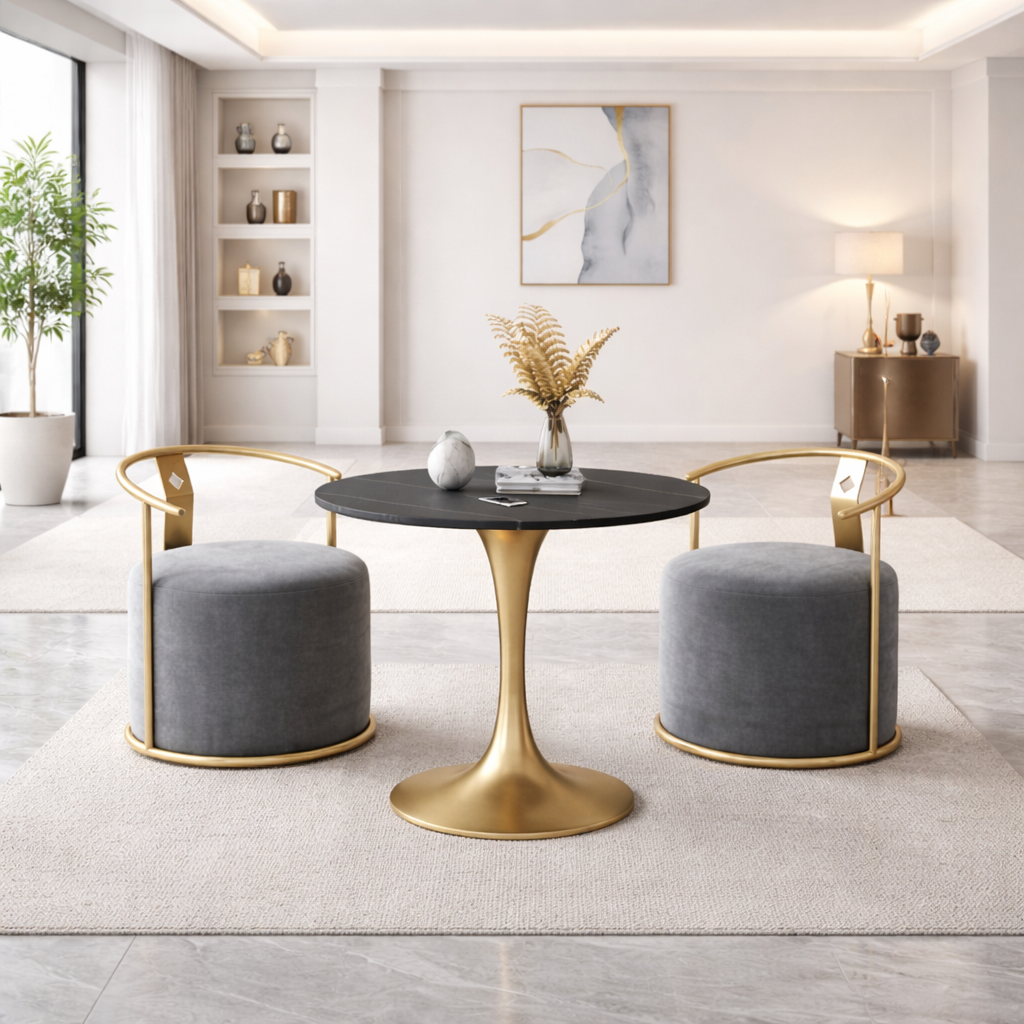 2 Piece Velvet Accent Chairs Set / Ruchi