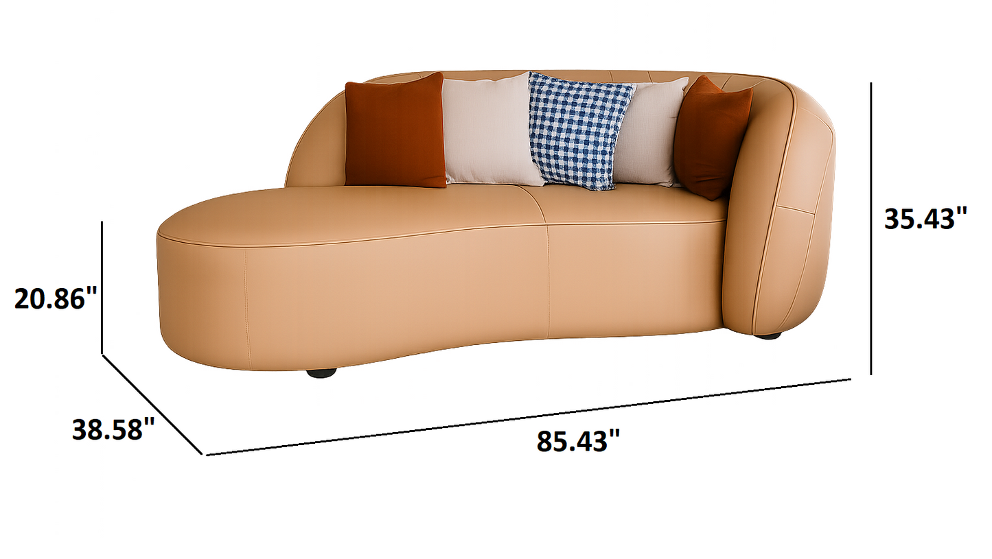 Comfortable Leather Chaise Lounge Sofa / Ruchi 