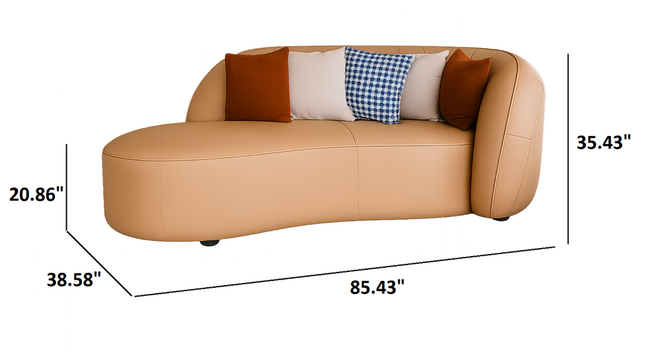 Comfortable Leather Chaise Lounge Sofa / Ruchi 