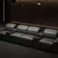 Power Recliner LED Leather Sofa For Theater / Ruchi