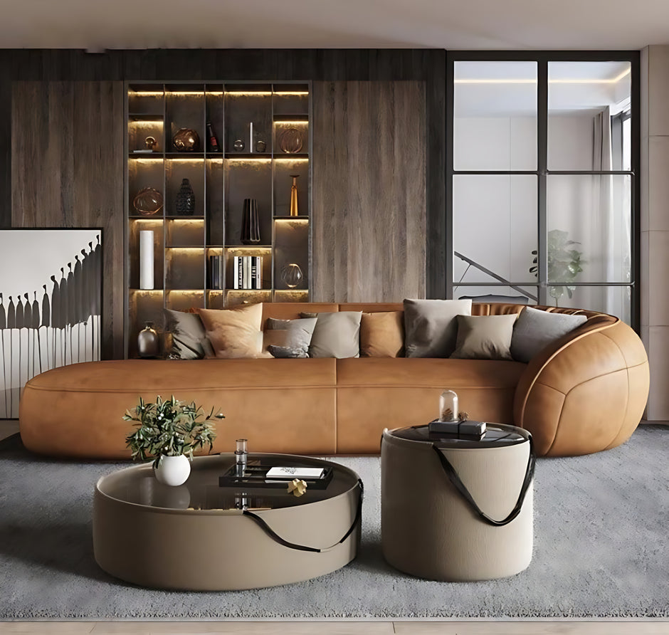 Comfortable Leather Chaise Lounge Sofa / Ruchi 