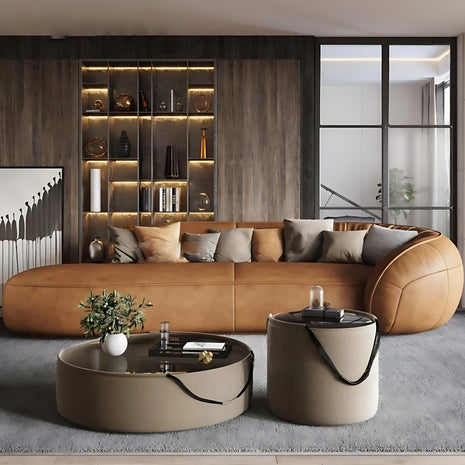 Comfortable Leather Chaise Lounge Sofa / Ruchi 