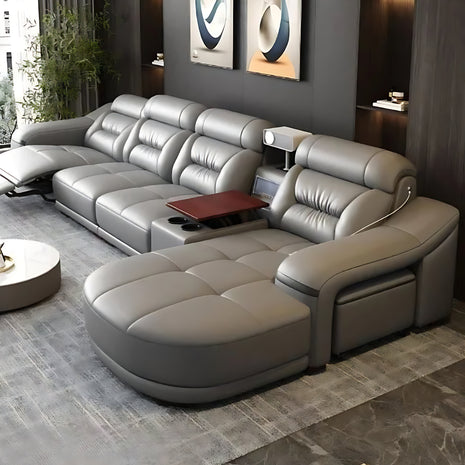 Comfy Electric Reclining Leather Sofa / Ruchi