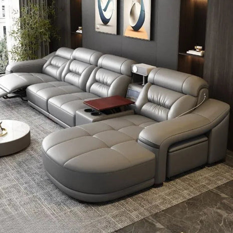 Comfy Electric Reclining Leather Sofa / Ruchi