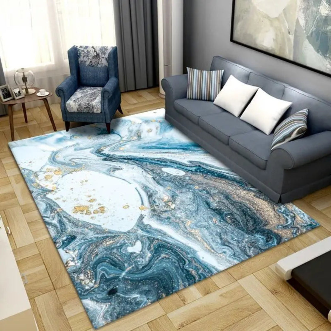 Contemporary Cashmere Anti-Slip Rug / Ruchi