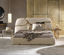 Crackle Design Leather Bed / Ruchi