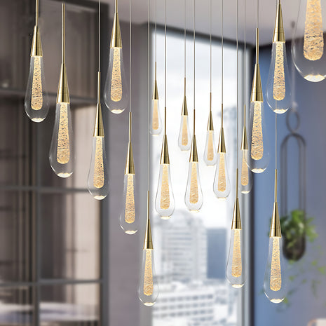 Crystal Raindrop Modern LED Pendant Light / Ruchi