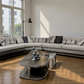 Boucle Fabric Upholstered L-Shaped Sectional Sofa / Ruchi
