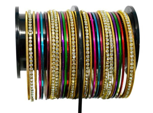 Women Multicolor Bangles Set For Wedding / Ruchi