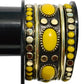 Black and Gold Stone Bracelet / Ruchi
