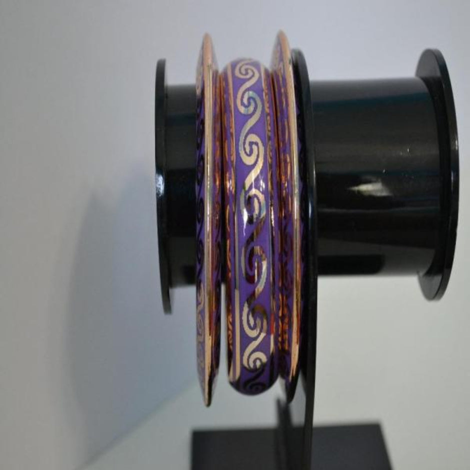 Metallic Indian Bangles Set of 3 / Ruchi