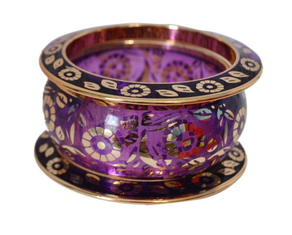 Shiny Golden Metallic Multicolor Bangle Set / Ruchi