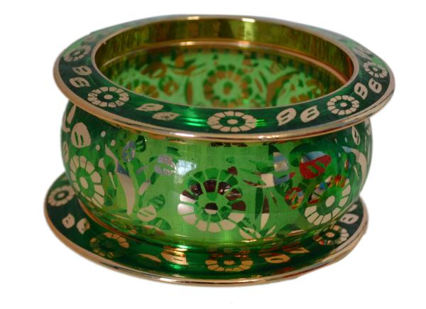 Shiny Golden Metallic Multicolor Bangle Set