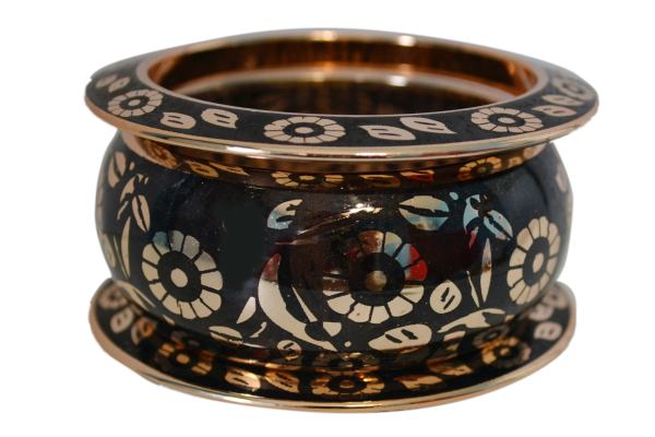 Shiny Golden Metallic Multicolor Bangle Set