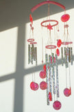Imposing Pink Crystal Wind Chimes / Ruchi