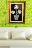 Artistic Creative Glass Framed Flower Pot Wall Art