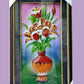 Colorful Printed Fiber Floral Wall Hanging / Ruchi