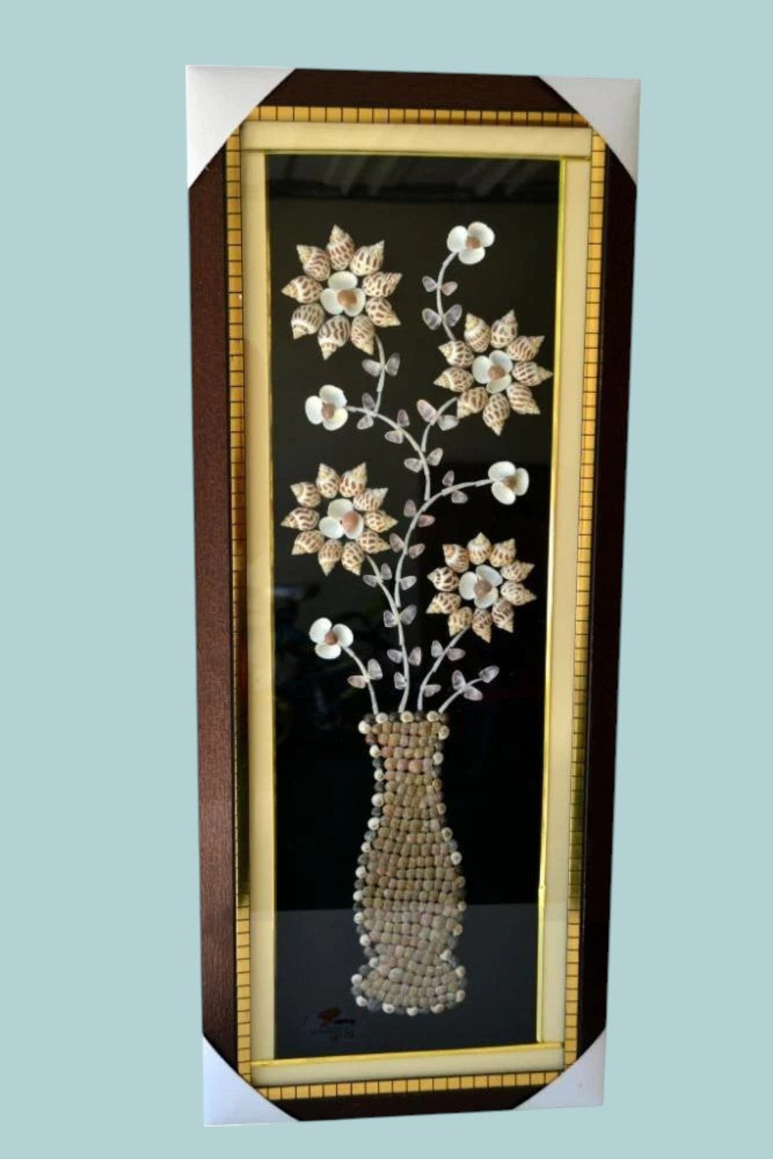 Rectangular Wall Frame with Floral Painting / Ruchi