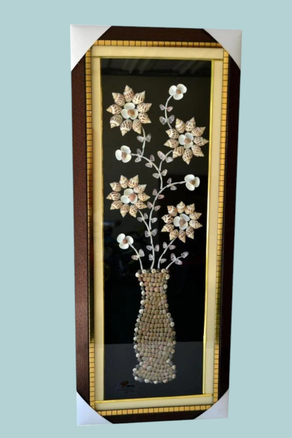 Rectangular Wall Frame with Floral Painting / Ruchi
