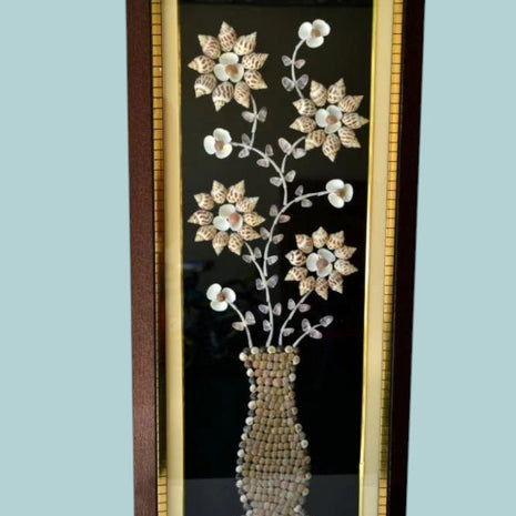 Rectangular Wall Frame with Floral Painting / Ruchi