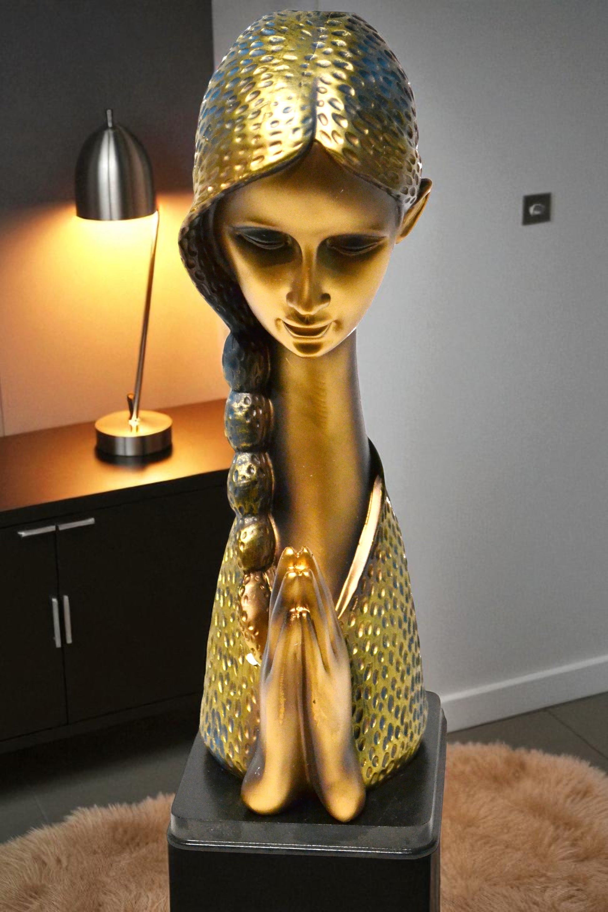 Innovative Decorative Resin Prayer Statue / Ruchi