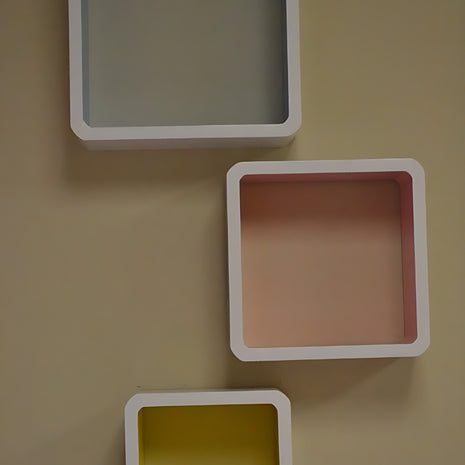 3 Pcs Cuboid Wooden Wall Shelf / Ruchi