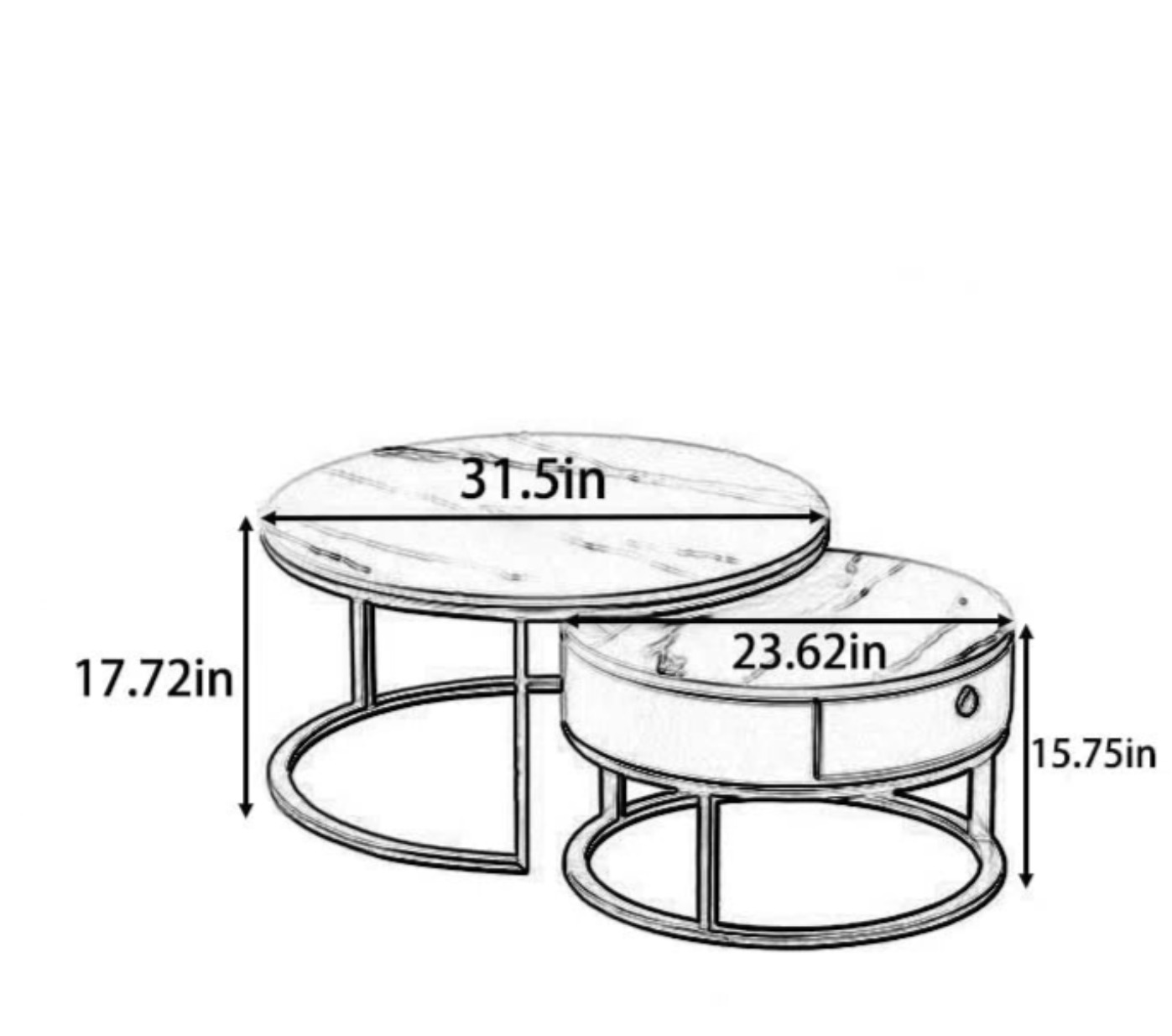 Modern Circular Leather Sofa Set / Ruchi