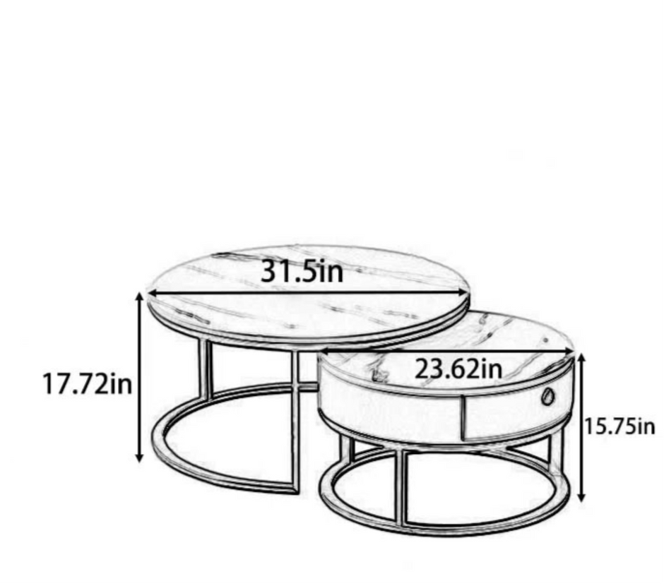 Modern Circular Leather Sofa Set / Ruchi